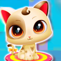 Cat Care Game Online free for Kids,Girls,cute kitty virtual pet games for  mobile Android Phone,tablet play