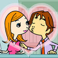 Les amoureux du bureau s'embrassent