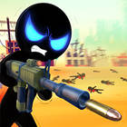 stickman armed assassin going down