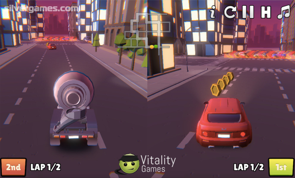 2 Player City Racing - Play Online on SilverGames 🕹️