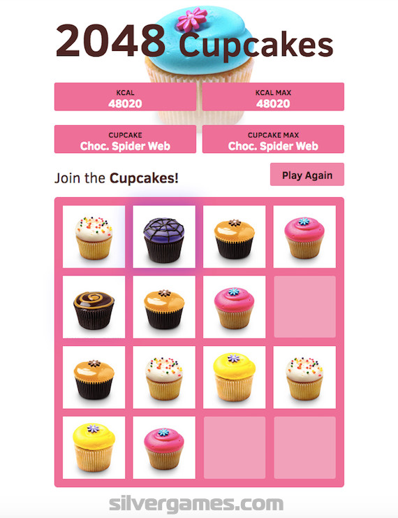 2048 Cupcakes Play Online on SilverGames