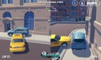 3D Город: Гонка 2 Игрока: Split Screen