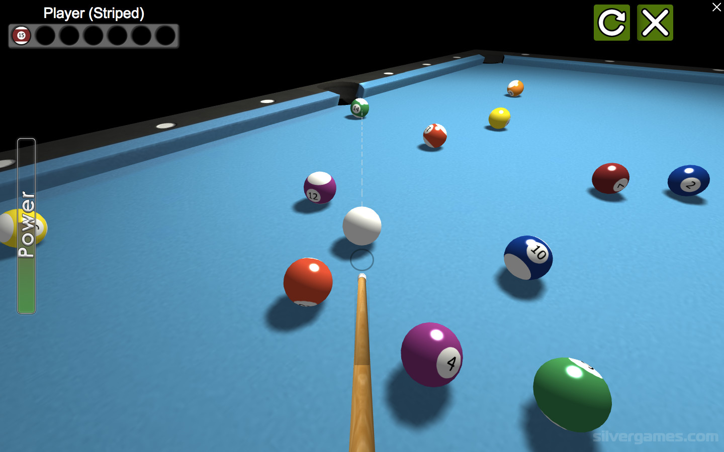 3D Pool - Играйте Онлайн на SilverGames 🕹️