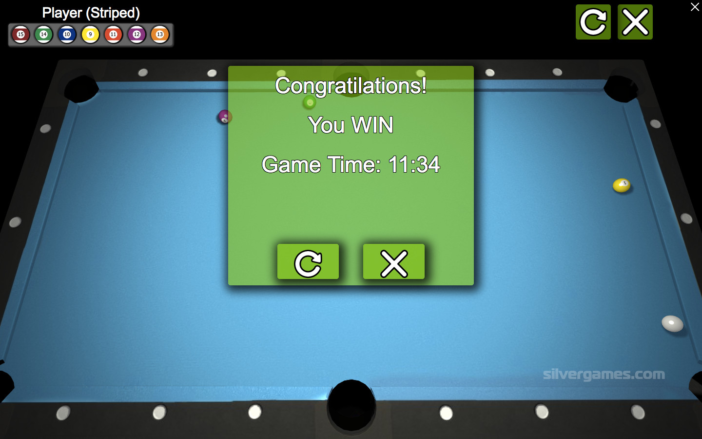 8 Ball Pool - Play Online on SilverGames 🕹️