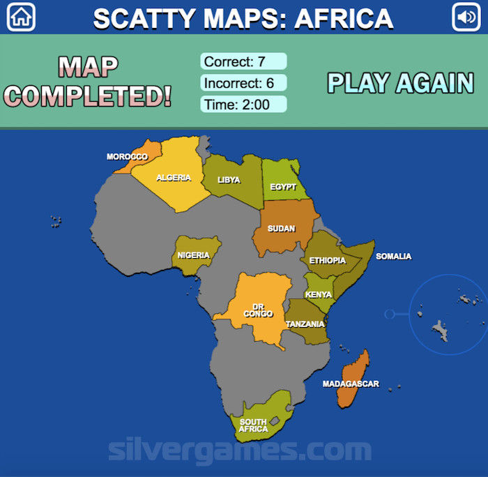Africa Map Quiz - Play Online on SilverGames 🕹️