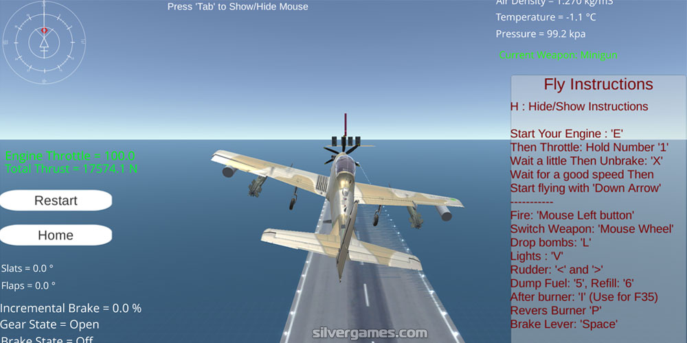 Boeing Flight Simulator 3D - Play Online on SilverGames 🕹️