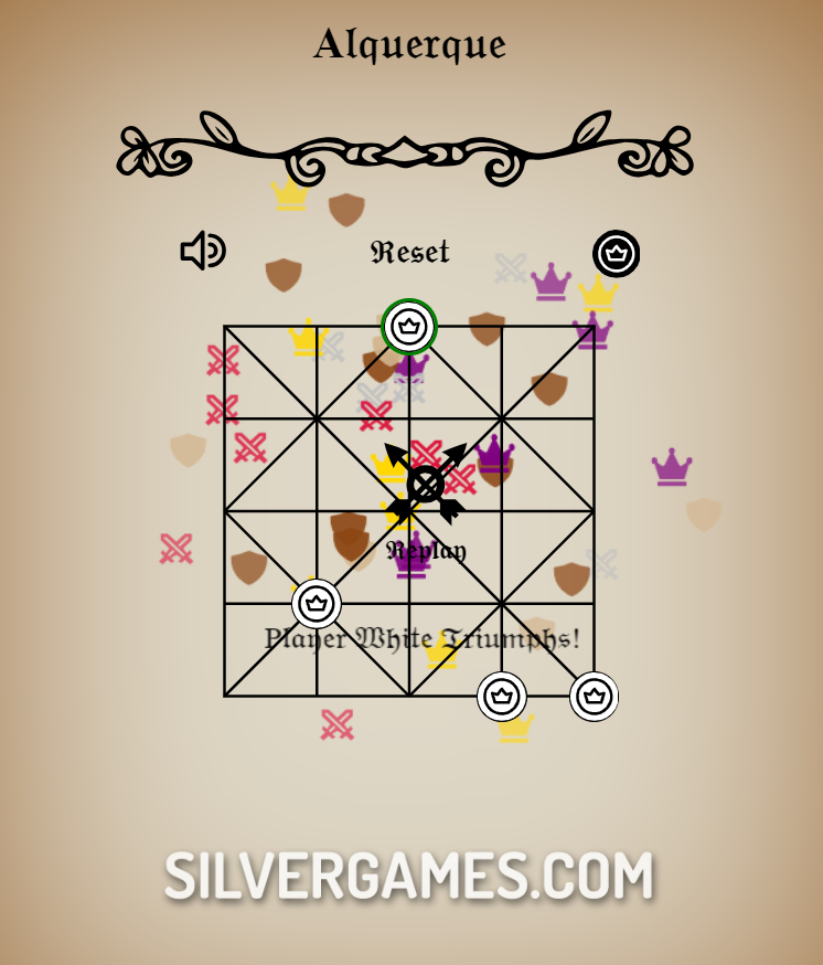 alquerque العب عبر الإنترنت على موقع silvergames com