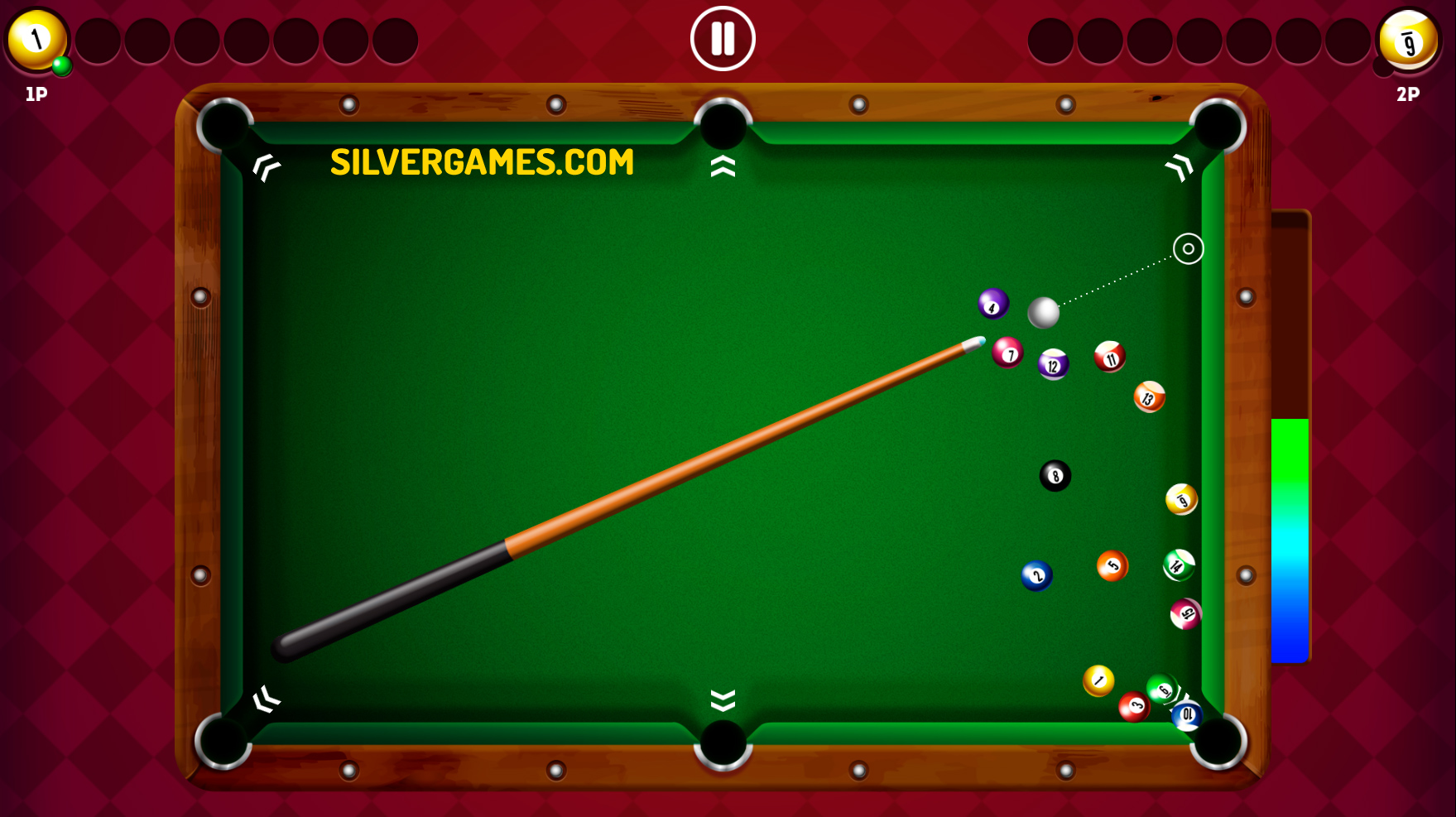 Billiards Online - Play Online on SilverGames 🕹️