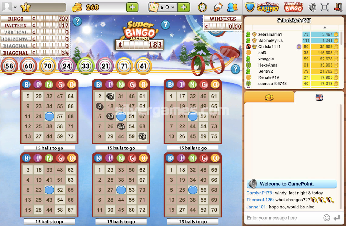 Bingo online giros