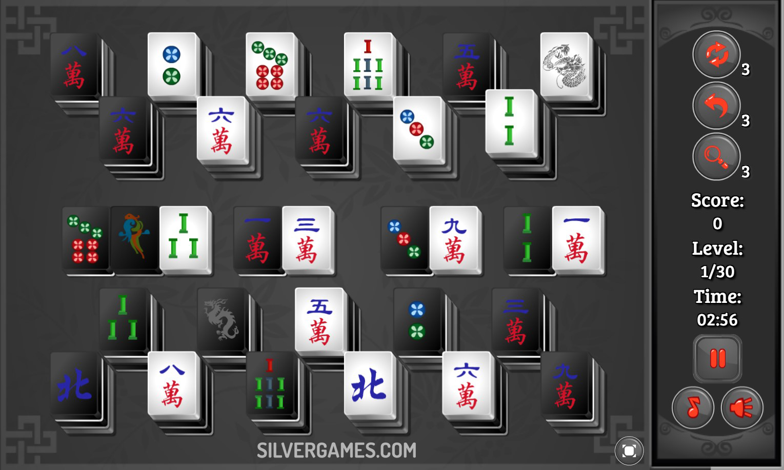 Black And White Mahjong - Play Online On SilverGames 🕹️