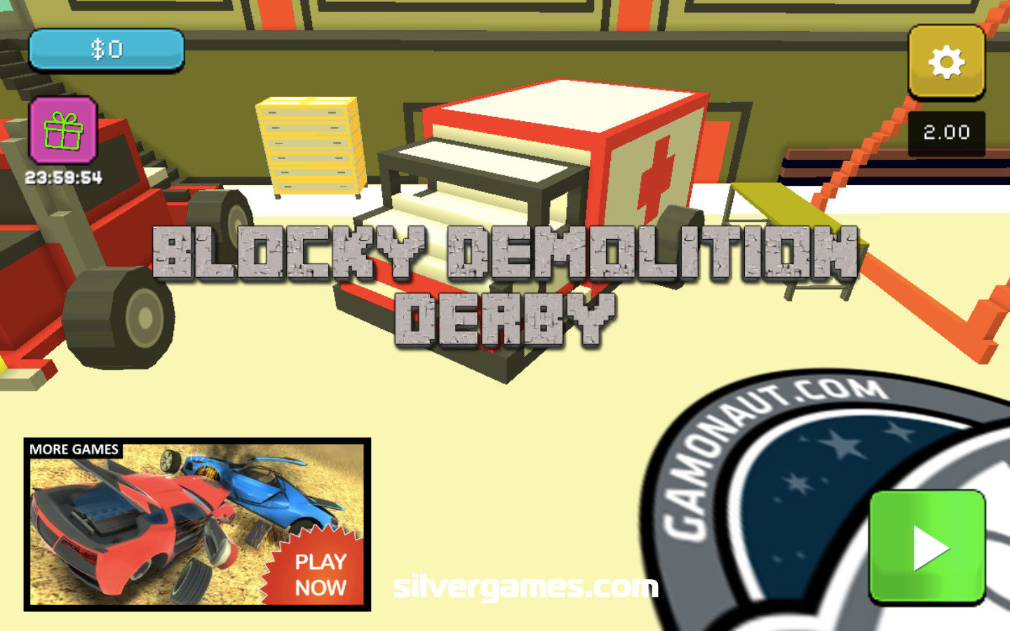 Demolition Car - Rope And Hook - Play Online on SilverGames 🕹️