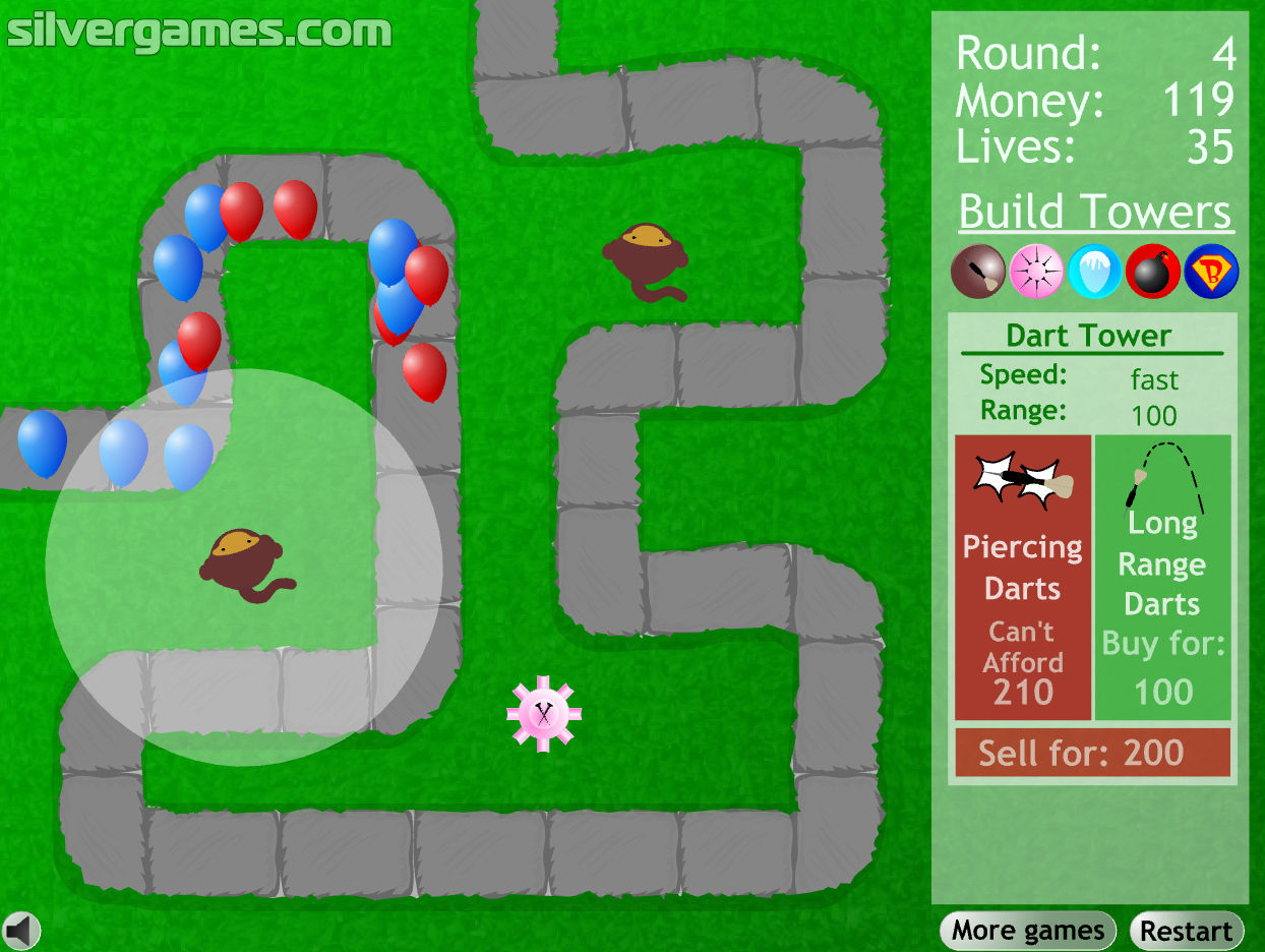 Roblox's tower defense simulator towers as bloons towers 1