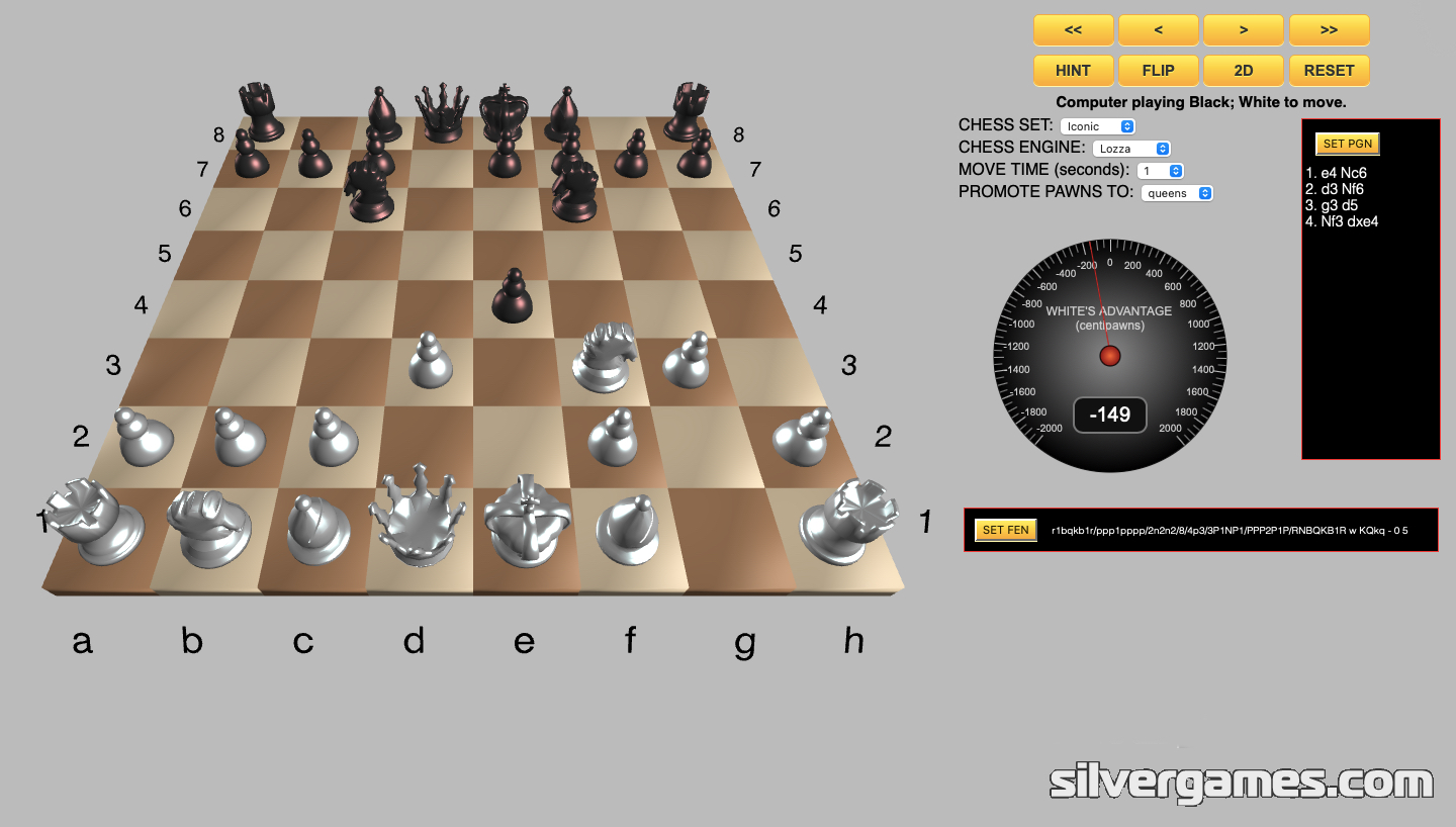 Xadrez Contra Computador - Jogue Online em SilverGames 🕹️