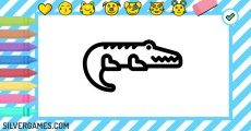 Dibujos Para Colorear Animales: Crocodile