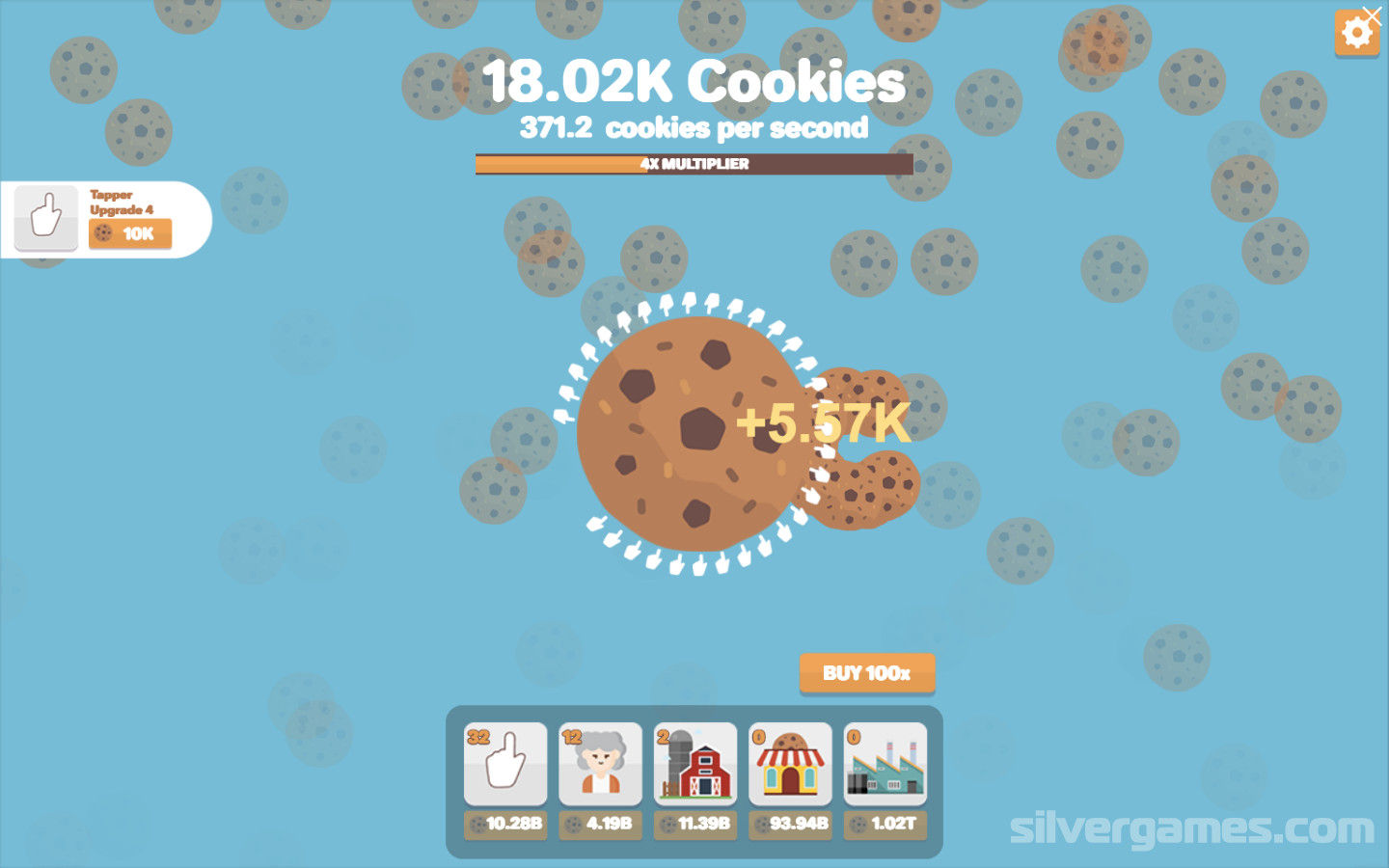 Cookie Clicker  Um jogo incremental, ou jogo ocioso, sobre fazer