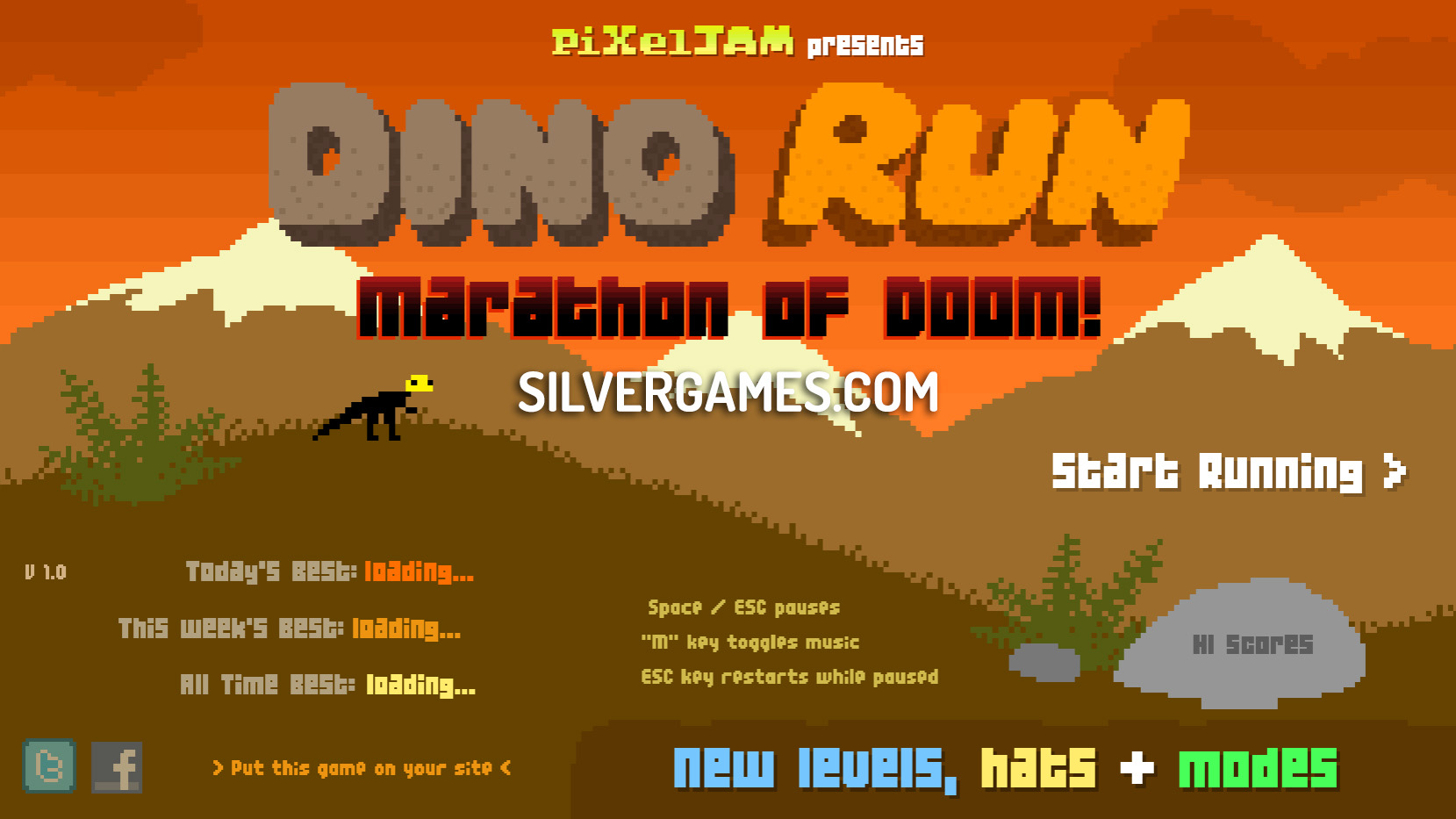 2 Player Dino Run 🔥 Play online