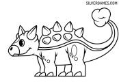 Dinozauru Krāsojamās Lapas: Ankylosaurus