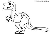 Dinozauru Krāsojamās Lapas: Velociraptor
