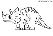 Dinozauru Krāsojamās Lapas: Triceratops