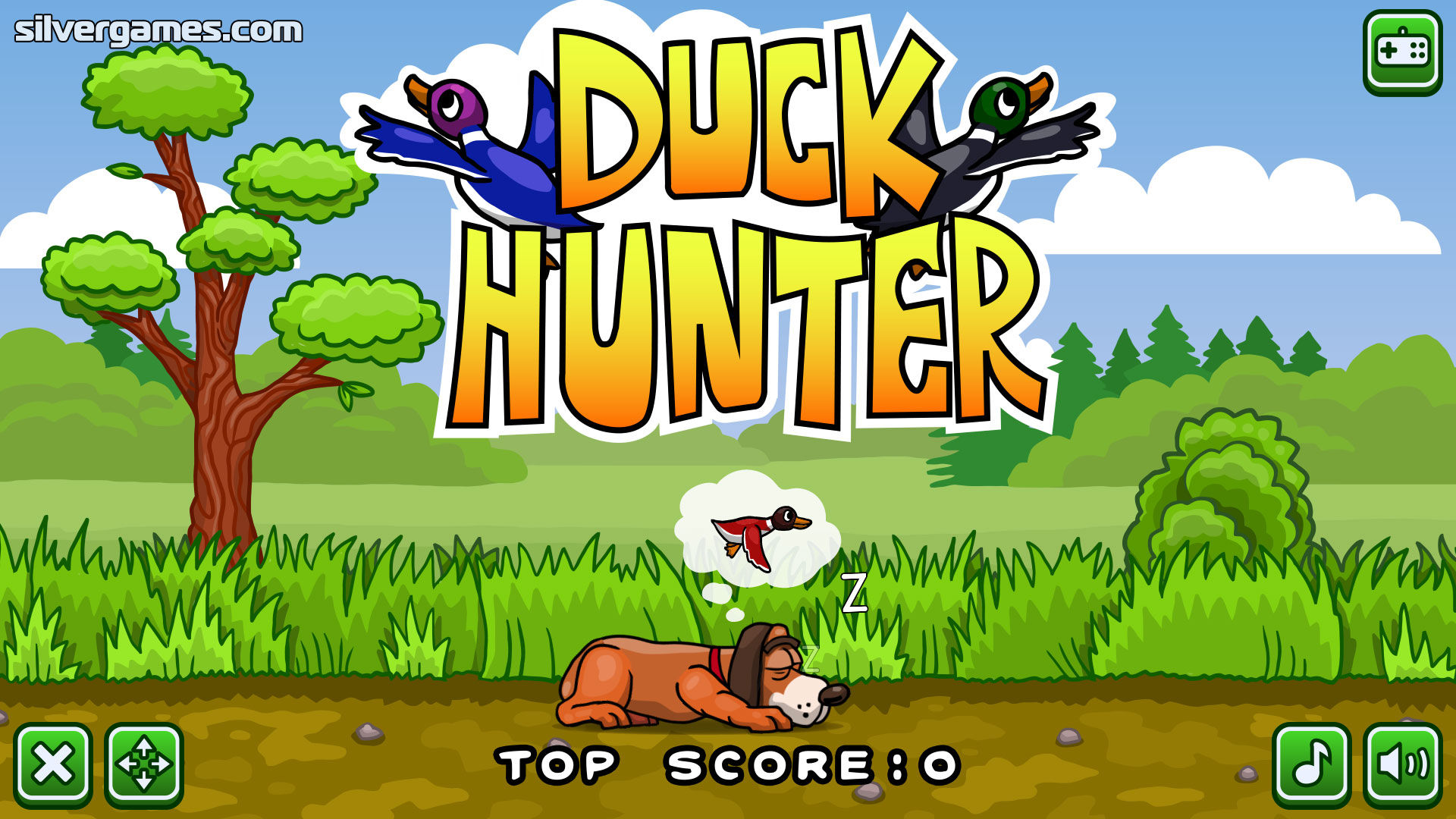 Duck Hunt - العب عبر الإنترنت على موقع SilverGames.com 🕹️