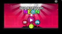 Geometry Dash Neon: Menu