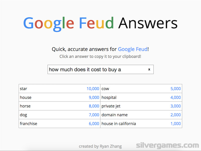 Google Feud - Play Google Feud online on Agame