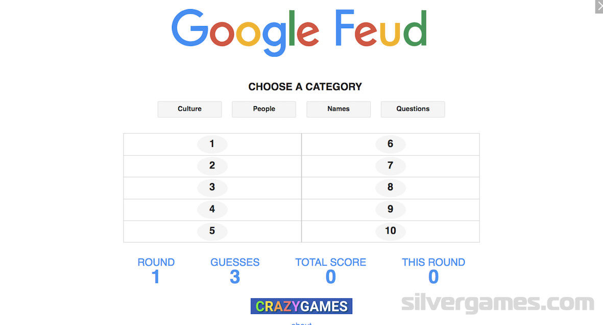 Google Feud 🕹️ Play on CrazyGames, by qpule, Oct, 2023