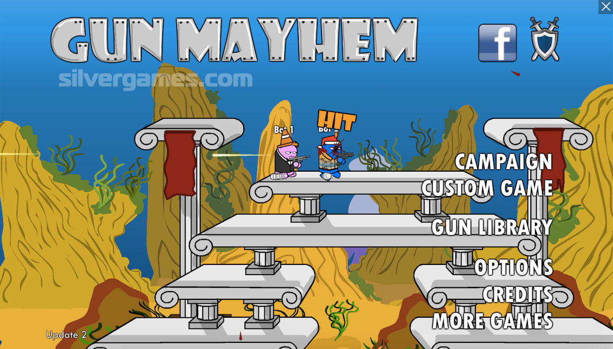 silver game 2 player gun mayhem