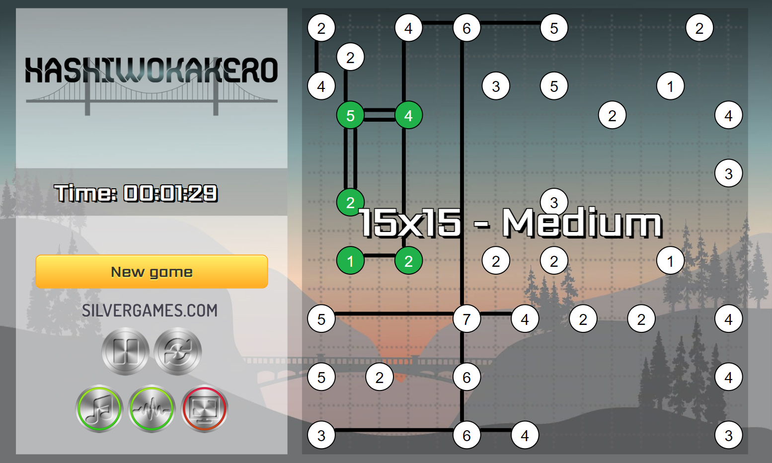 Hashiwokakero Play Online On SilverGames 