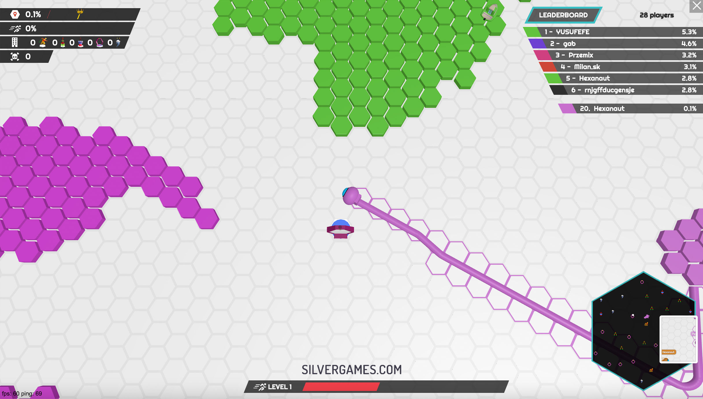 Worm Hunt - Snake Game IO Zone - Jogue Online em SilverGames 🕹