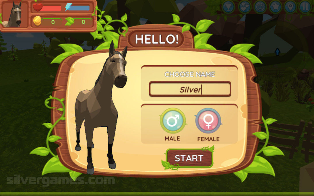 Horse Family Animal Simulation 3D - Jogo Gratuito Online