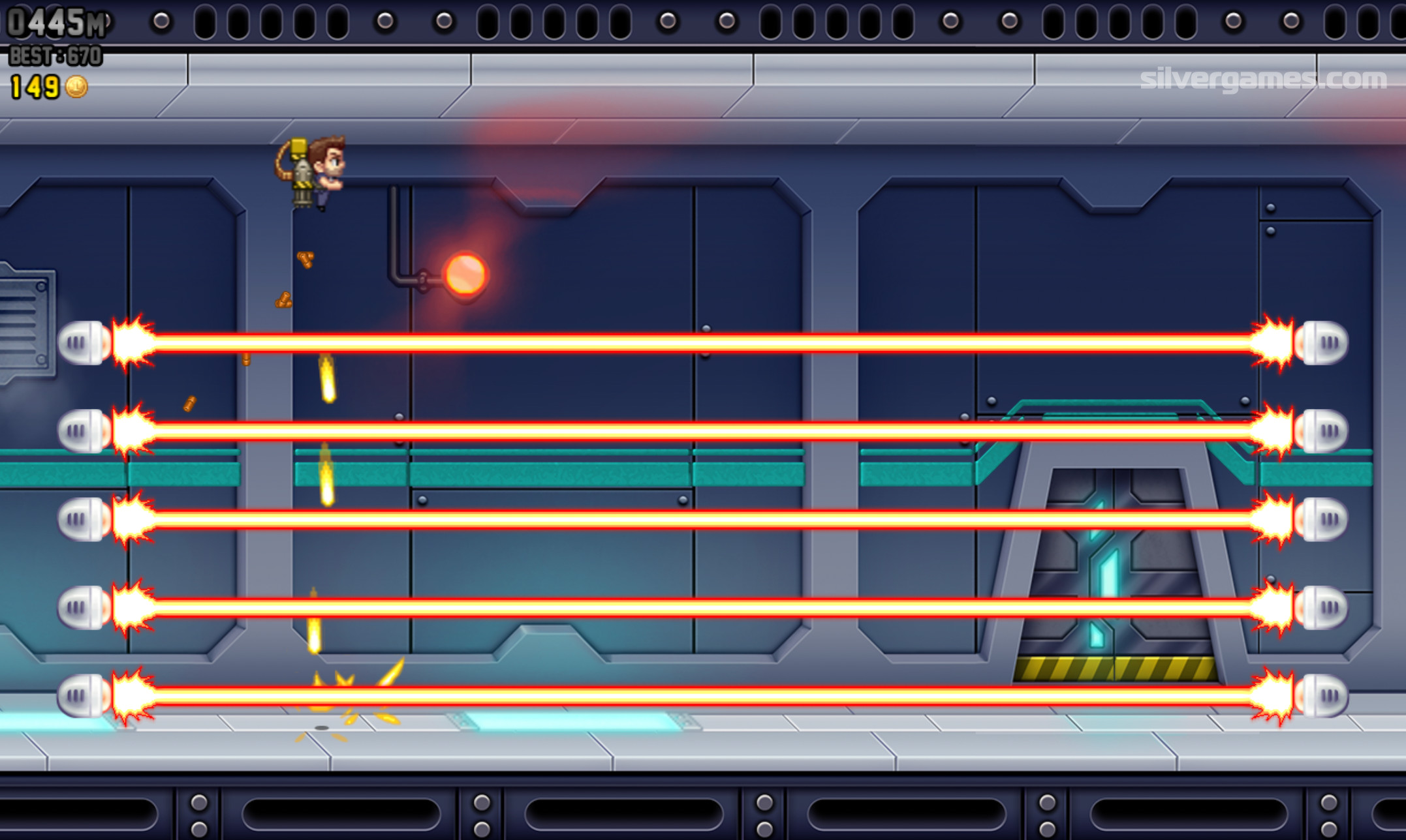 Jetpack Joyride - Играйте Онлайн на SilverGames 🕹️