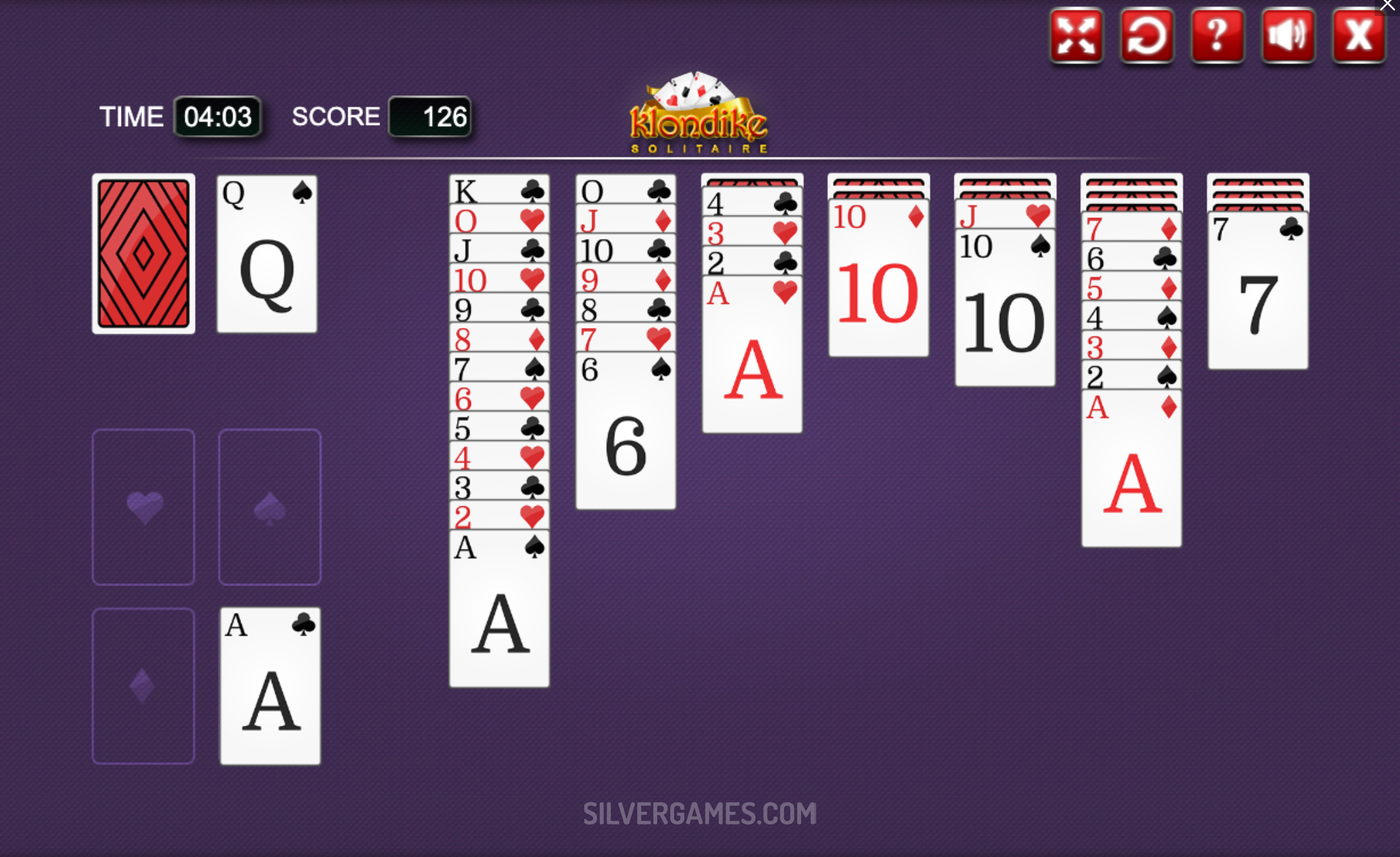 Spider Solitaire 1 2 4 Suits - Play Online on SilverGames 🕹️