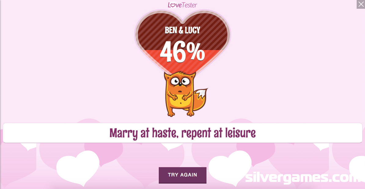 Love Tester - Free Online Mobile Game on