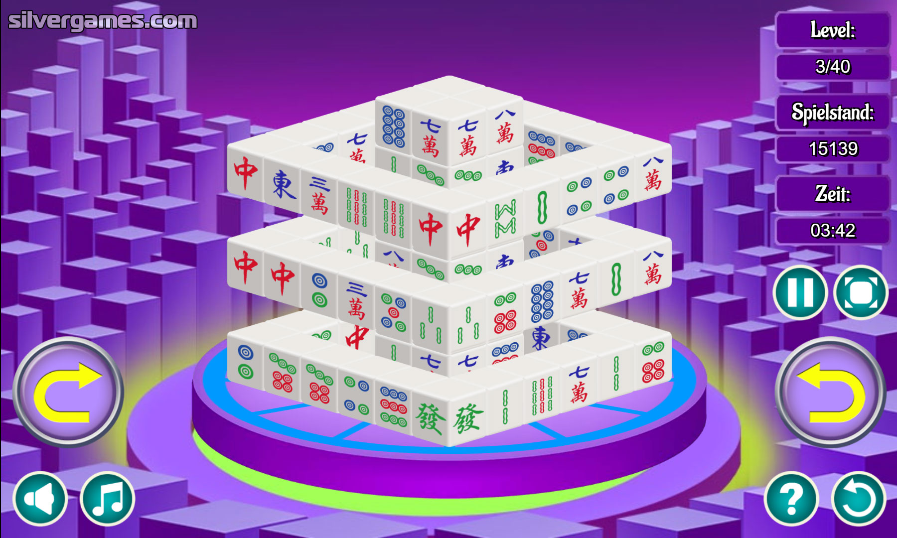 MAHJONG 3D jogo online no