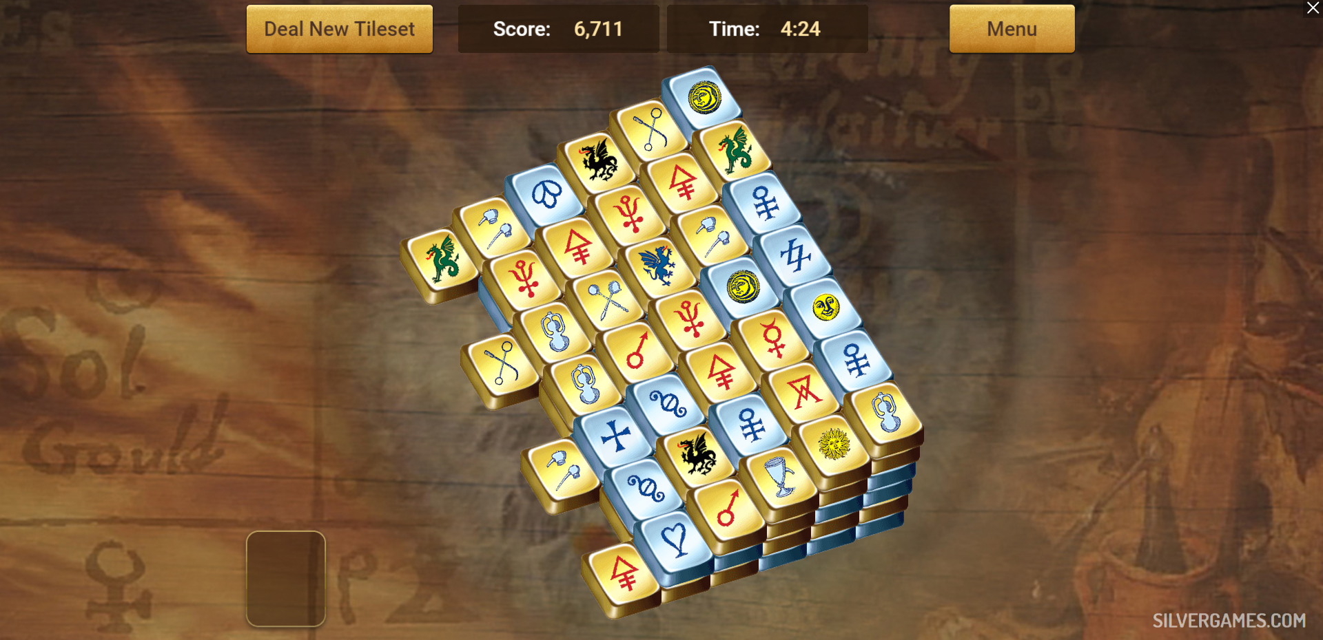 Game Mahjong Alchemy online. Play for free