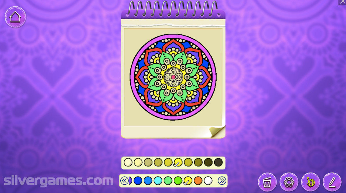 Mandalas para colorir - Jogue Online em SilverGames 🕹