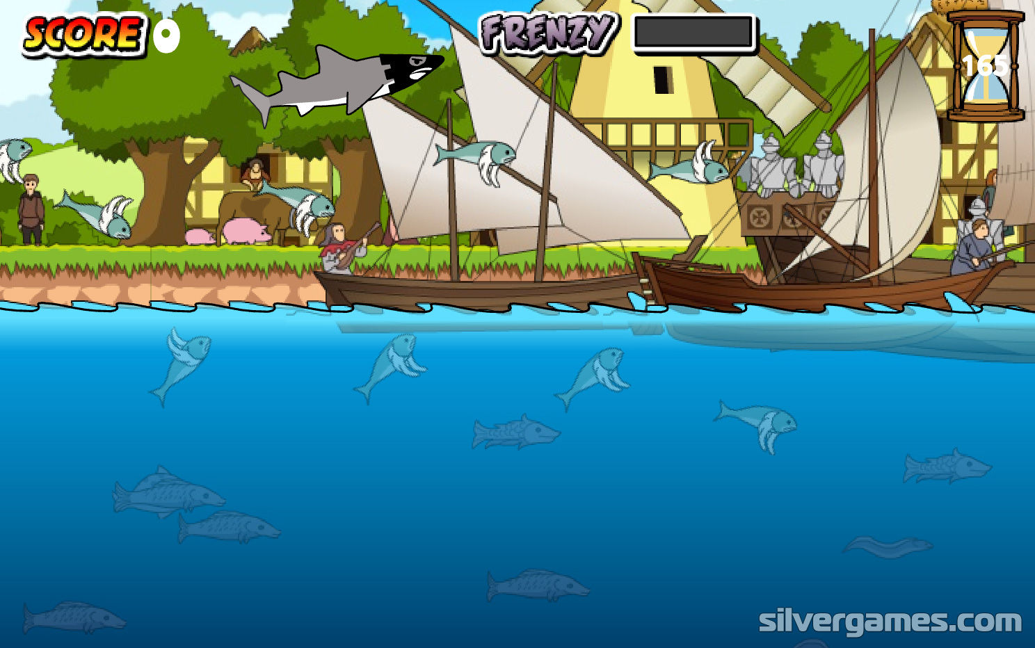 Medieval Shark - Flash Game Playthrough 