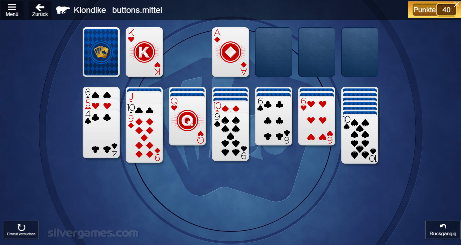 Klondike Solitaire - Play Online on SilverGames 🕹️