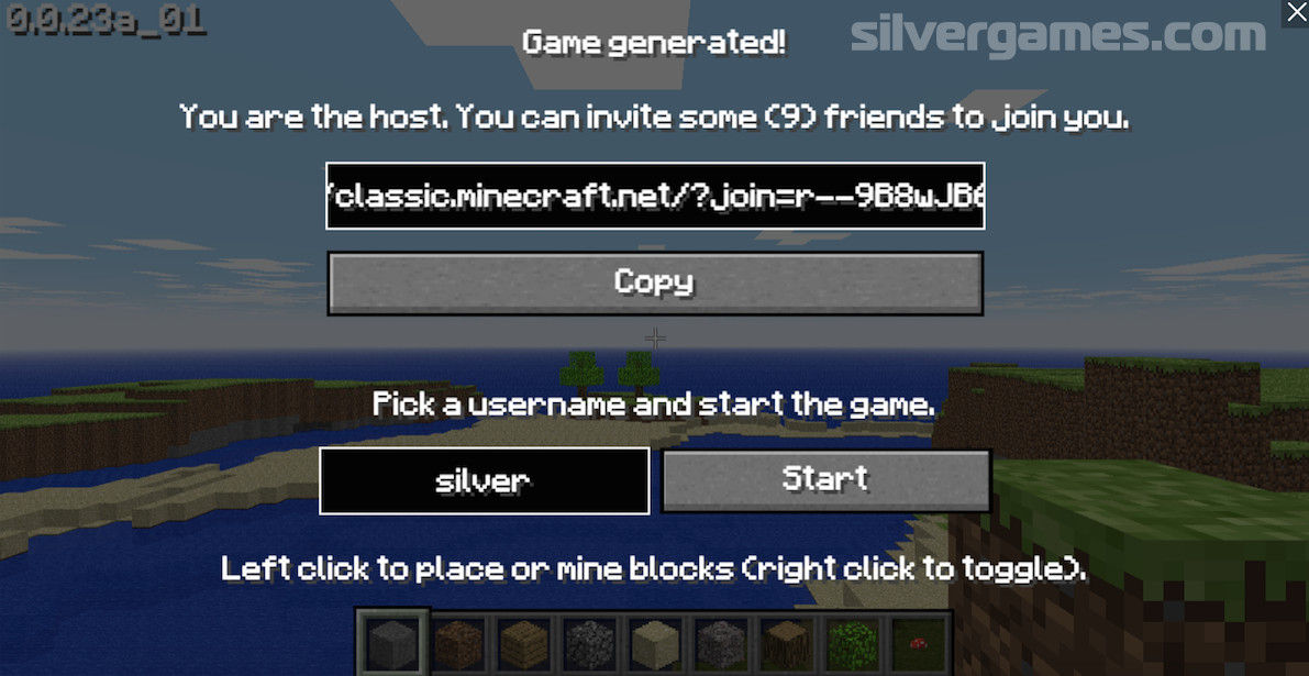 Minecraft Classic - Jogue Online em SilverGames 🕹️