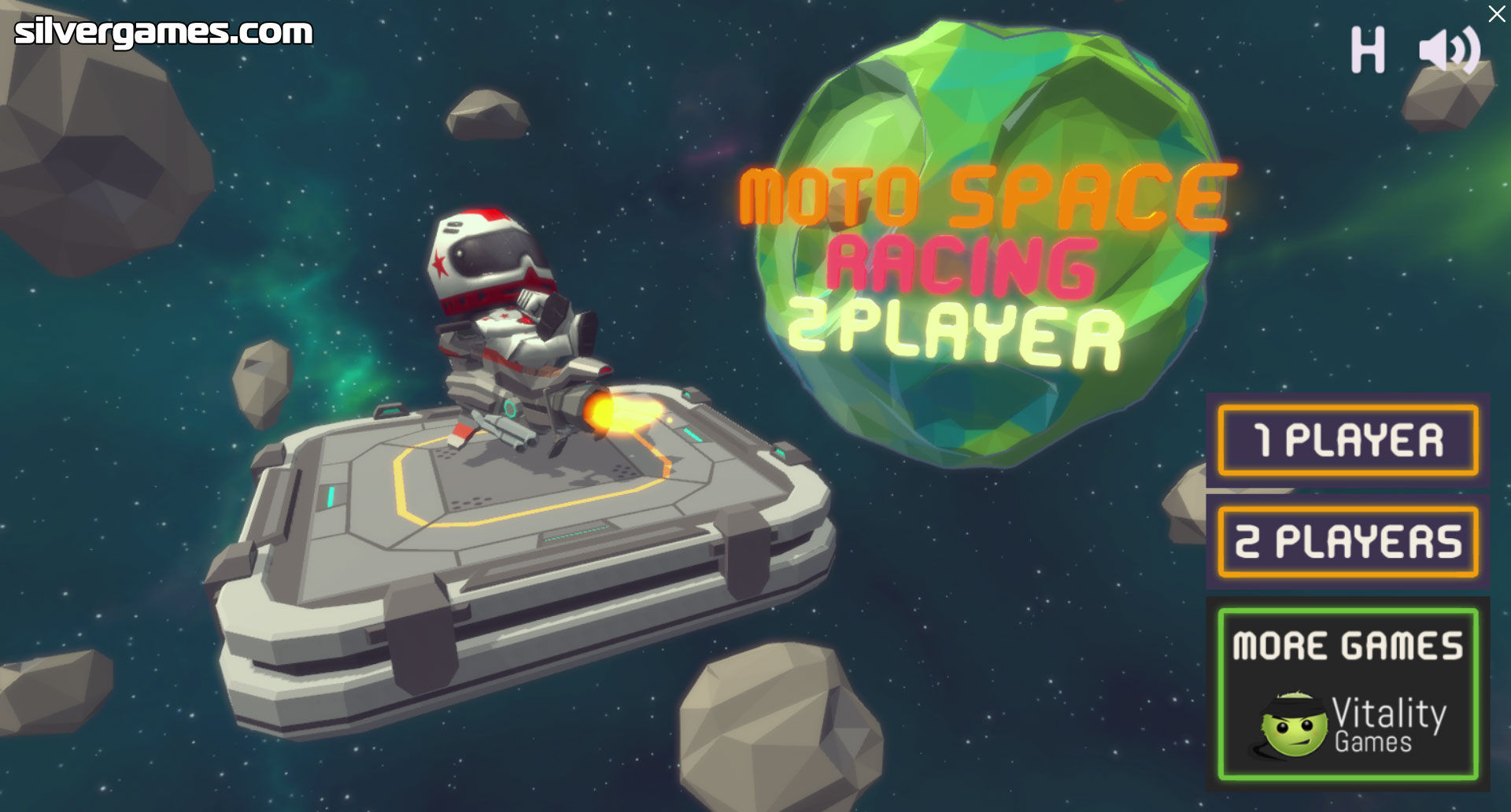 MOTO SPACE RACING: 2 PLAYER - Jogue Grátis Online!