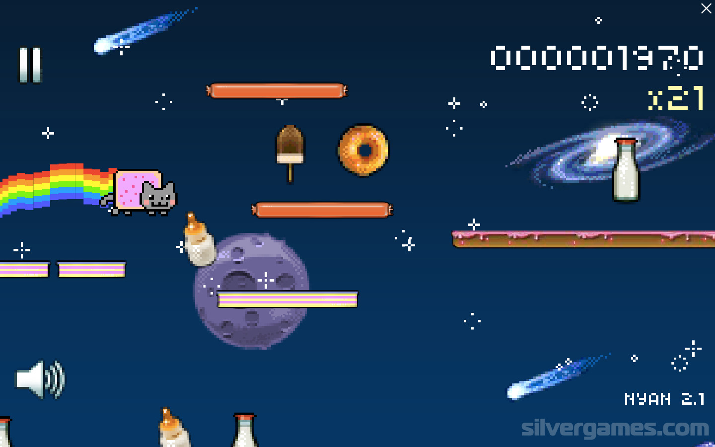 Nyan Cat: Потерянный В Космосе - Играйте Онлайн на SilverGames 🕹️