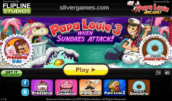 Papa Louie Games are back again. Play them online.
