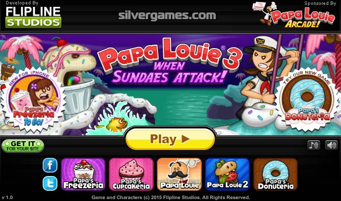 Papa Louie 3: When Sundaes Attack - play at GoGy free online games