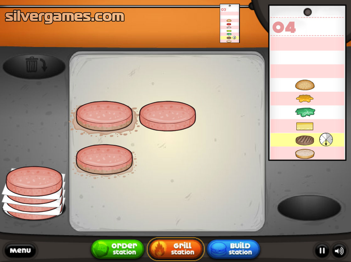 PAPA'S BURGUERIA free online game on