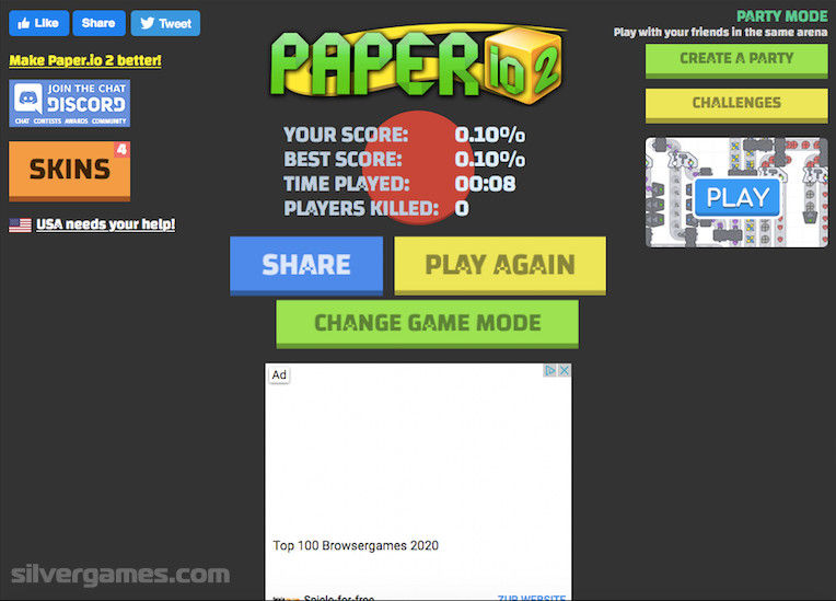 Paper.io 2 - Play Online on SilverGames 🕹️