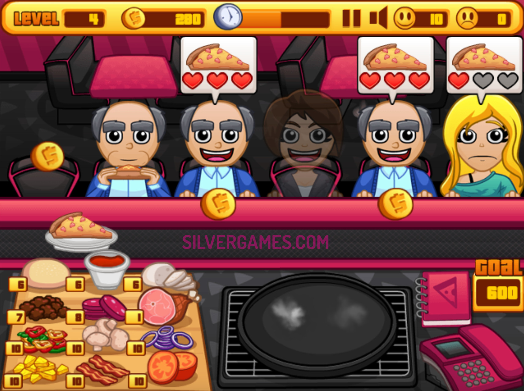 Pizza Café - Jogo Gratuito Online