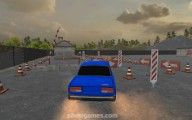 Russisk Driver 3D: Gameplay Parking Blue Car