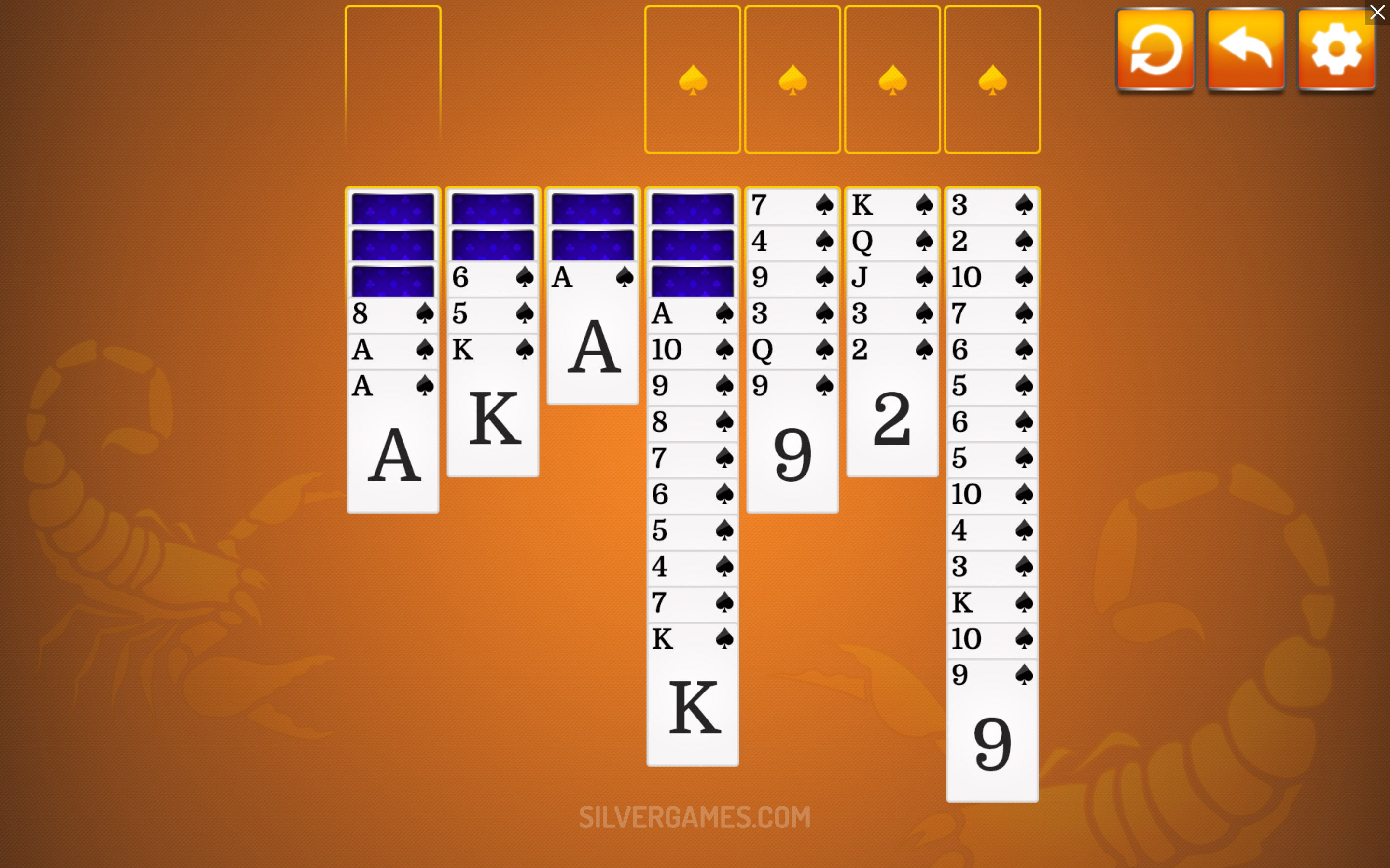 scorpion solitaire play online
