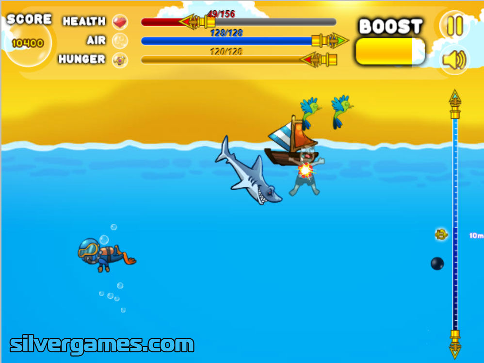 SHARK ATTACK-Play Shark Attack Game On Online Real Games